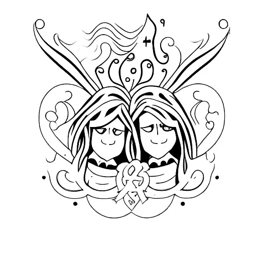 ambigram of Konner and Cailyn tattoo design idea