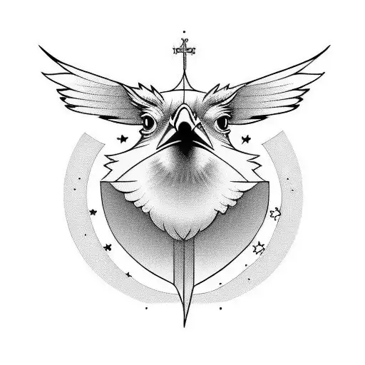 Cardinal tattoo design idea