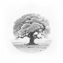 oak tree tattoo design idea