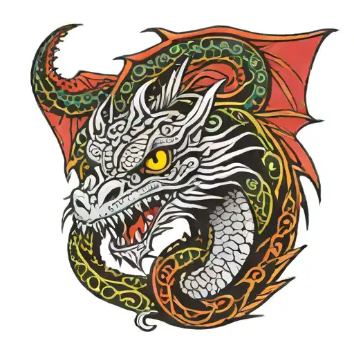 new zealand wales dragon kiwi fearn tattoo design idea