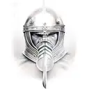 viking with sword an helmet  tattoo design idea
