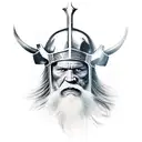 viking with sword an helmet  tattoo design idea