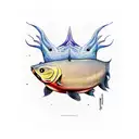 Catfish tattoo design idea