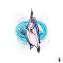 Catfish tattoo design idea