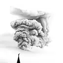 a tornado meets a volcano tattoo design idea