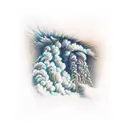 a tornado meets a volcano tattoo design idea