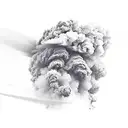 a tornado meets a volcano tattoo design idea
