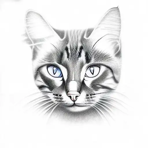 Cat elvis tattoo design idea