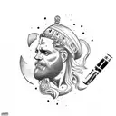 zeus with a cigarette tattoo design idea
