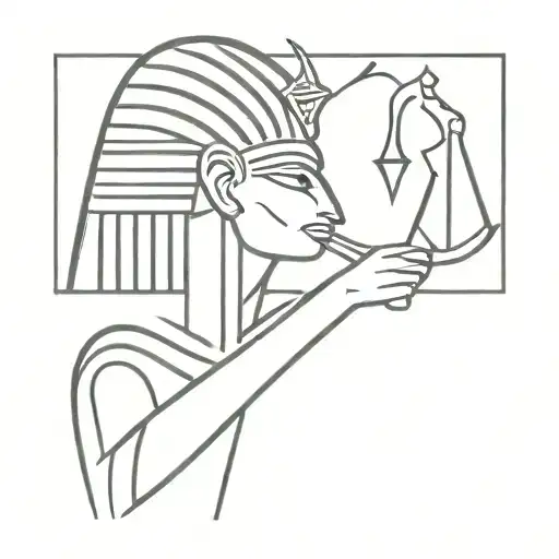 egyptian god tattoo design idea