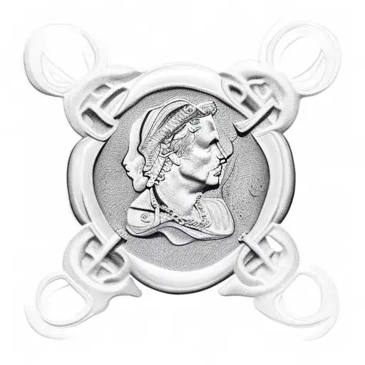 lucky penny tattoo design idea