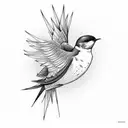 Swallow Bird tattoo design idea