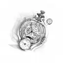 stopwatch tattoo design idea