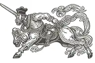 Cossack with a saber tattoo design idea