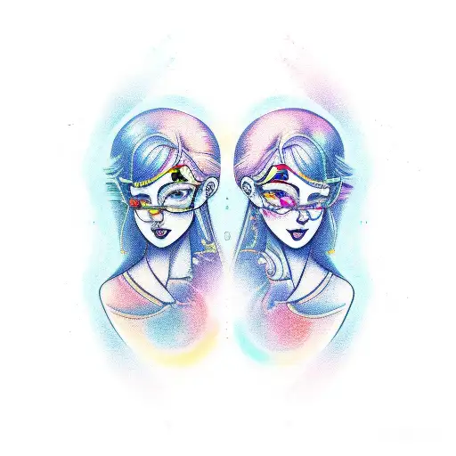 Gemini + Virgo siblings tattoo design idea