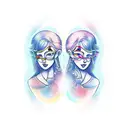 Gemini + Virgo siblings tattoo design idea