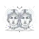 Gemini + Virgo siblings tattoo design idea