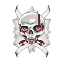 broken brain with maroon ribbon  tattoo design idea