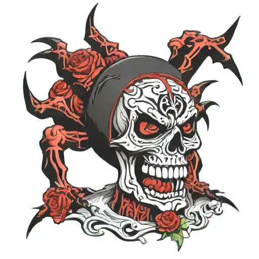 matty boy chrome hearts spider wed with chrome hearts teeth tattoo design idea