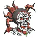 matty boy chrome hearts spider wed with chrome hearts teeth tattoo design idea