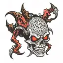 matty boy chrome hearts spider wed with chrome hearts teeth tattoo design idea