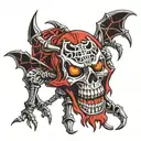 matty boy chrome hearts spider wed with chrome hearts teeth tattoo design idea