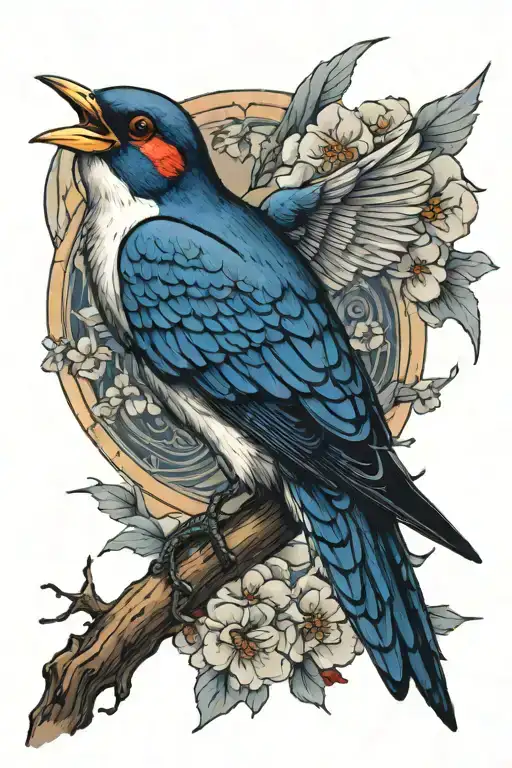 swallow bird tattoo design idea