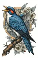 swallow bird tattoo design idea