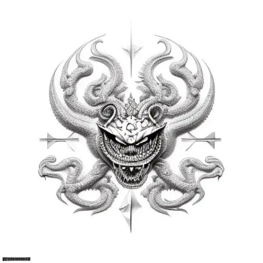 Corinthians dragao branco e preto tattoo design idea