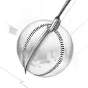 baseball solar system tattoo design idea