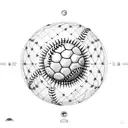 baseball solar system tattoo design idea