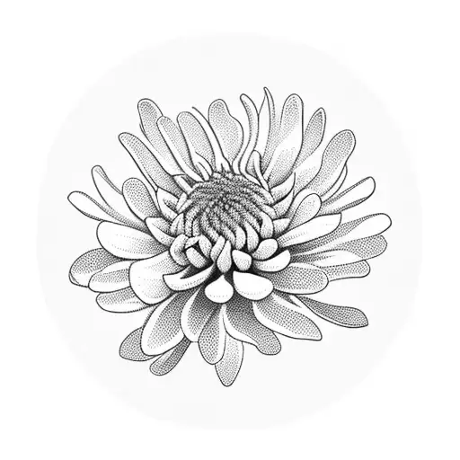 Chrysanthemum tattoo design idea