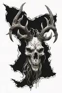 Deer skull tattoo design idea