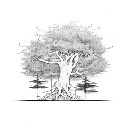 semicolon with tree growing out of it tattoo design idea