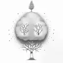 semicolon with tree growing out of it tattoo design idea