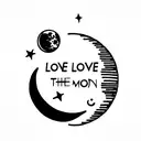 love you to the moon and Saturn  tattoo design idea