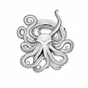 japanese  samurai fighting octopus tattoo design idea