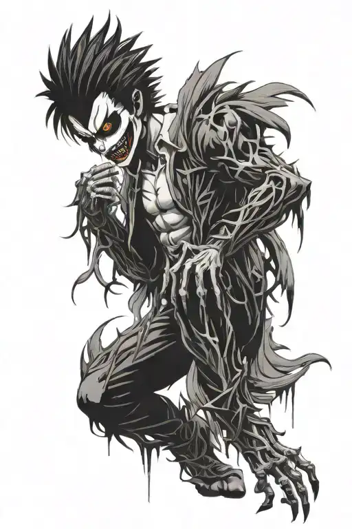 ryuk and light yagami tattoo design idea
