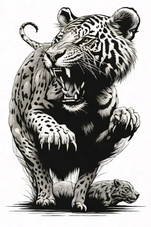 animals arm sleeve tattoo design idea