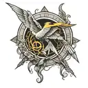 the mockingjay symbol  tattoo design idea