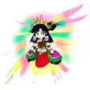 Aztec princess  tattoo design idea