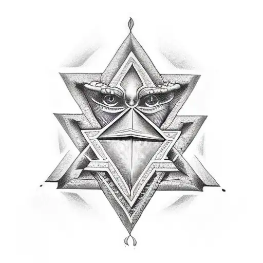 Illuminati with Greek style behind it,  tattoo design idea