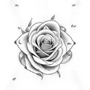 Illuminati with roses tattoo design idea
