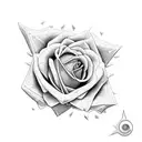 Illuminati with roses tattoo design idea