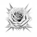Illuminati with roses tattoo design idea