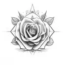 Illuminati with roses tattoo design idea