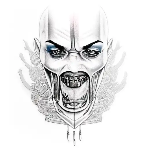 gangsta with Harley Davidson vrod 360 tattoo design idea