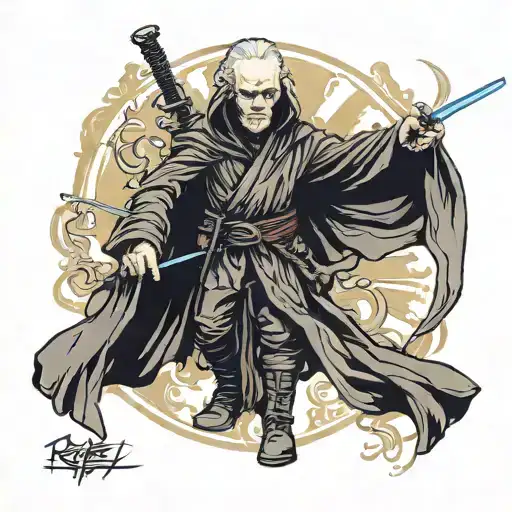 Rey palpatine Darkside  tattoo design idea