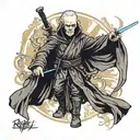 Rey palpatine Darkside  tattoo design idea