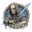 Rey palpatine Darkside  tattoo design idea